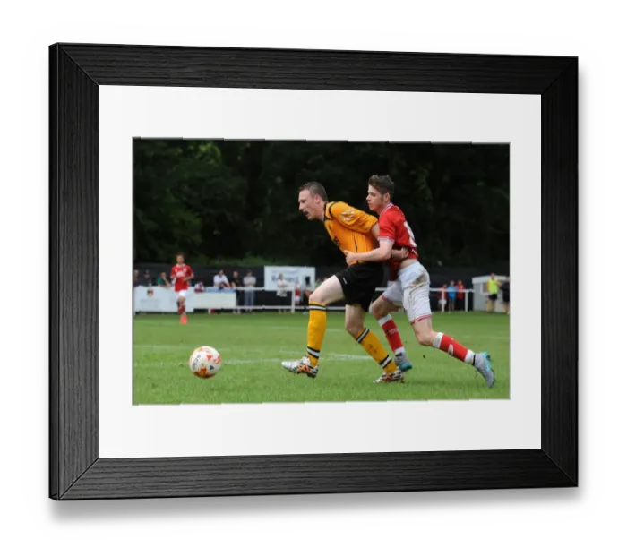 Framed Print : Bristol City's Tom Fry Closes Down in Pre-Season Friendly at Brislington Stadium Framed Print : Bristol City's Tom Fry Closes Down in Pre-Season Friendly at Brislington Stadium