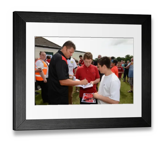 Framed Print : Bristol City FC: Steve Cotterill Signs Autographs at Pre-Season Friendly, 2015 Framed Print : Bristol City FC: Steve Cotterill Signs Autographs at Pre-Season Friendly, 2015