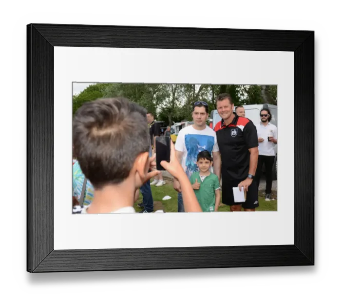 Framed Print : Bristol City FC: Steve Cotterill Mingles with Fans at Pre-Season Friendly, 2015