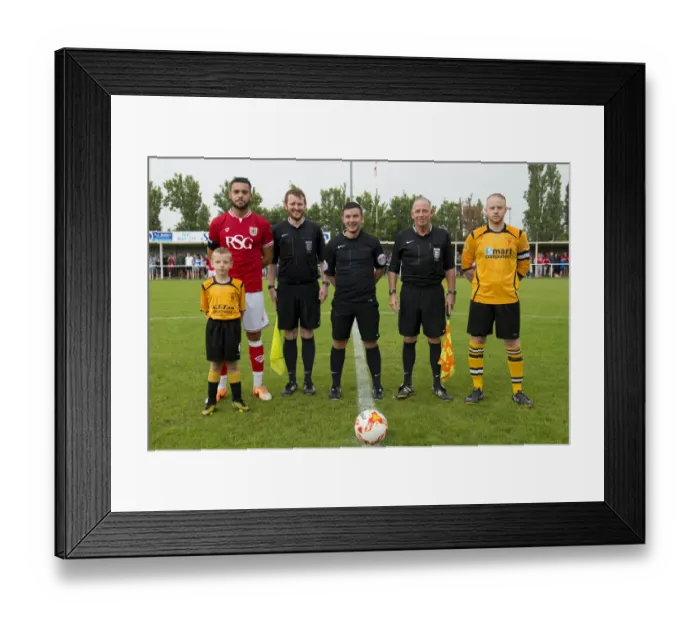 Framed Print : Bristol City Football Club: Mascot Moment at Pre-Season Friendly, Brislington Stadium (2015) Framed Print : Bristol City Football Club: Mascot Moment at Pre-Season Friendly, Brislington Stadium (2015)