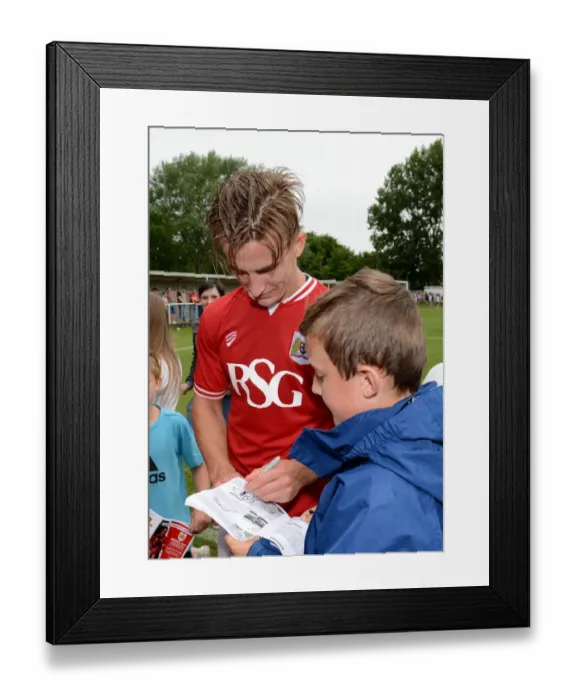 Framed Print : Bristol City FC: Joe Bryan Greets Fans with Autographs at Pre-Season Friendly, 2015 Framed Print : Bristol City FC: Joe Bryan Greets Fans with Autographs at Pre-Season Friendly, 2015