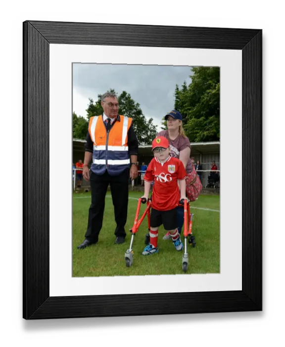 Framed Print : Bristol City Football Club: Pre-Season Friendly at Brislington Stadium - Oskar Pycroft in Action