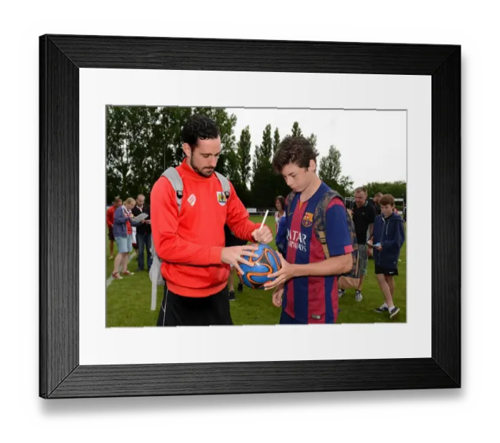 Framed Print : Bristol City FC: Greg Cunningham Signing Autographs at Pre-Season Friendly, 2015 Framed Print : Bristol City FC: Greg Cunningham Signing Autographs at Pre-Season Friendly, 2015