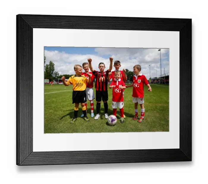 Framed Print : Bristol City Football Club: Community Trust Mascots Gather Before Pre-Season Match Framed Print : Bristol City Football Club: Community Trust Mascots Gather Before Pre-Season Match