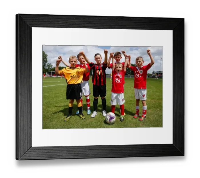Framed Print : Bristol City FC: Community Trust Mascots Gather before Pre-Season Match at Brislington Stadium Framed Print : Bristol City FC: Community Trust Mascots Gather before Pre-Season Match at Brislington Stadium