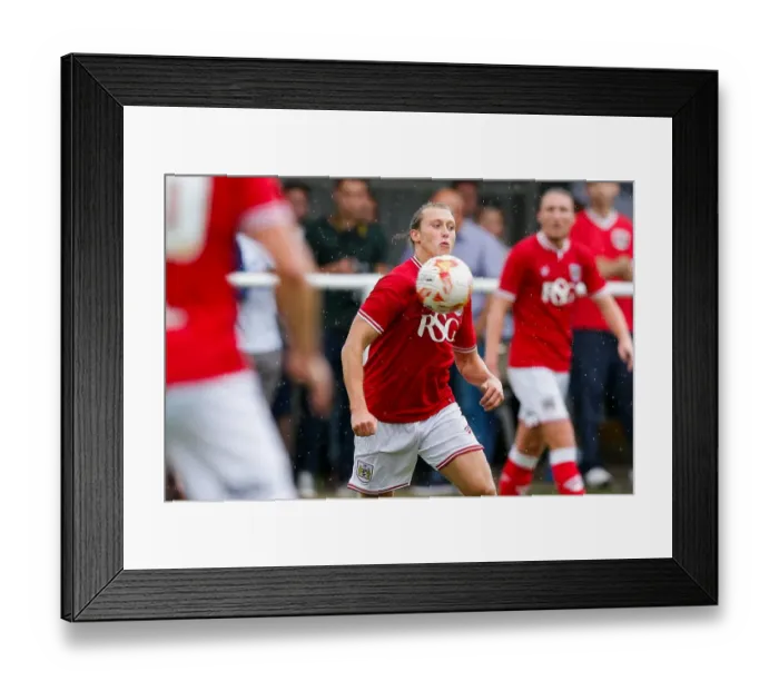 Framed Print : Bristol City's Luke Freeman in Action during Pre-Season Community Match Framed Print : Bristol City's Luke Freeman in Action during Pre-Season Community Match
