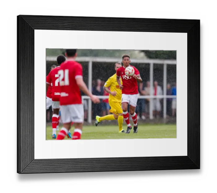 Framed Print : Bristol City FC: Lloyd Kelly in Action during Pre-Season Community Match vs. Brislington Framed Print : Bristol City FC: Lloyd Kelly in Action during Pre-Season Community Match vs. Brislington
