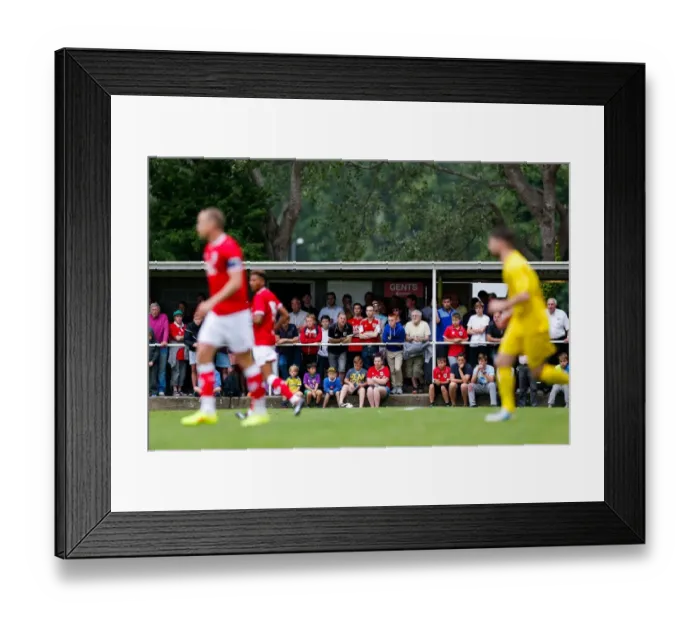 Framed Print : Bristol City FC: Fans Brave the Rain at Pre-Season Community Match