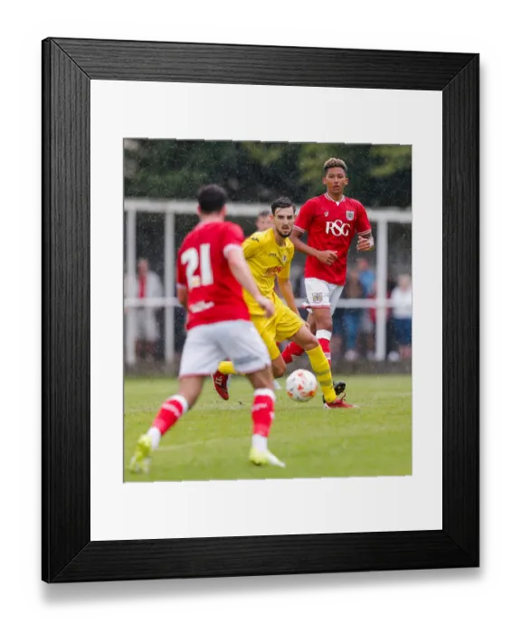 Framed Print : Bristol City's Lloyd Kelly in Action during Pre-Season Community Match vs. Brislington Framed Print : Bristol City's Lloyd Kelly in Action during Pre-Season Community Match vs. Brislington