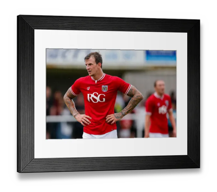Framed Print : Bristol City FC: Aden Flint Observes Preseason Match Against Brislington Framed Print : Bristol City FC: Aden Flint Observes Preseason Match Against Brislington