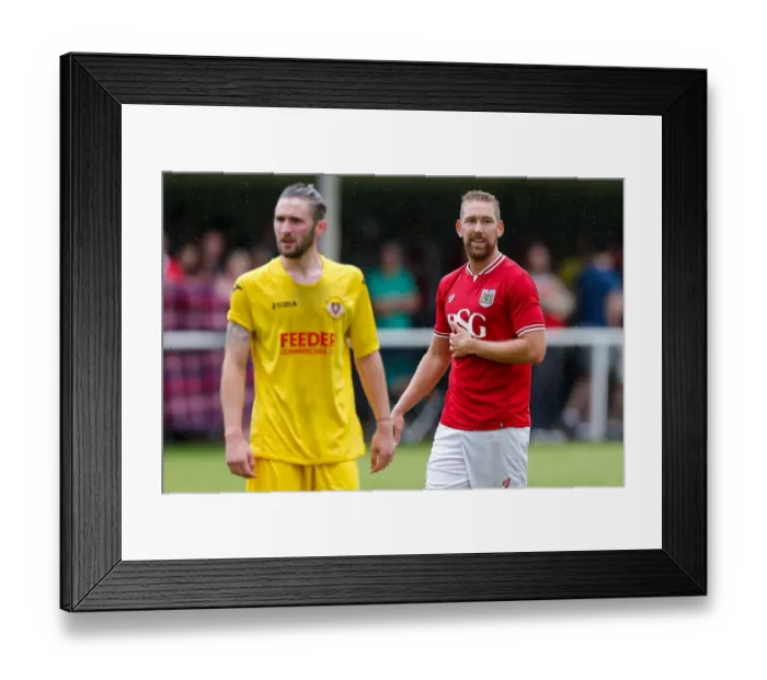 Framed Print : Bristol City FC: Scott Wagstaff Observes Preseason Match Against Brislington Framed Print : Bristol City FC: Scott Wagstaff Observes Preseason Match Against Brislington