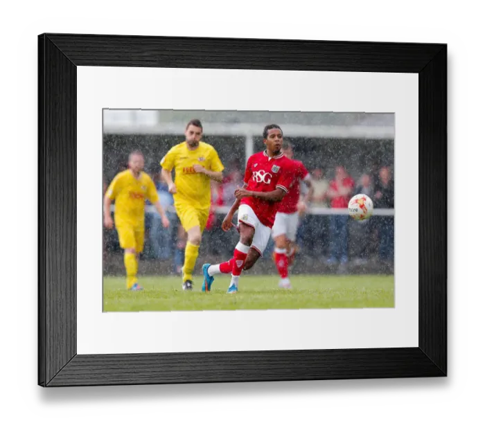 Framed Print : Bristol City FC: Korey Smith in Action during Pre-Season Community Match vs. Brislington Framed Print : Bristol City FC: Korey Smith in Action during Pre-Season Community Match vs. Brislington