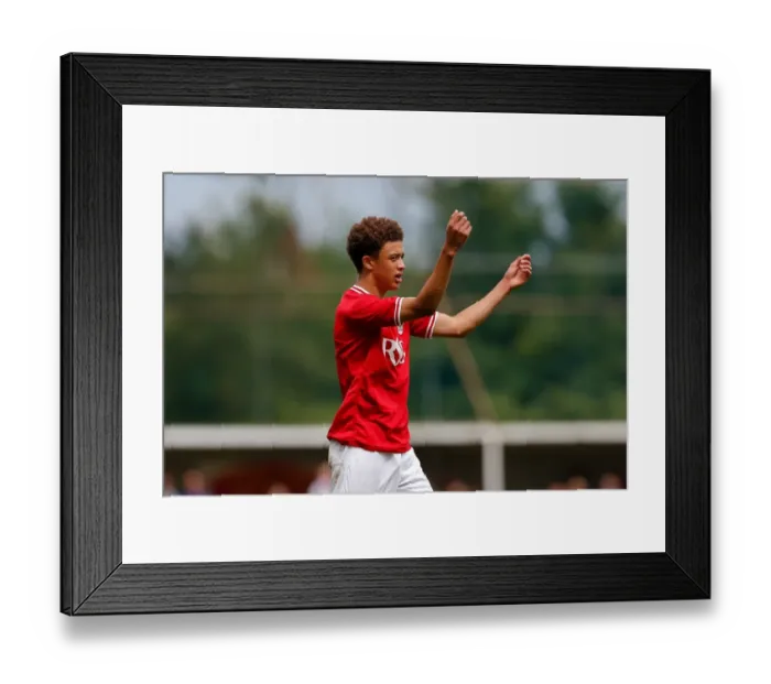Framed Print : Bristol City's Ash Harper Scores the Winning Goal in Preseason Community Match against Keynsham Town
