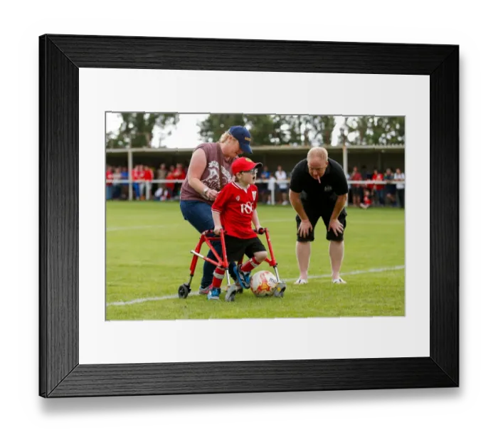 Framed Print : Bristol City's Oscar Pycroft Dribbles in Pre-Season Community Match