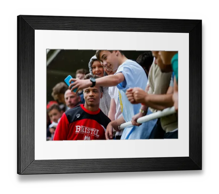 Framed Print : Bobby Reid Engages with Bristol City Fans during Pre-Season Community Match, 2015 Framed Print : Bobby Reid Engages with Bristol City Fans during Pre-Season Community Match, 2015