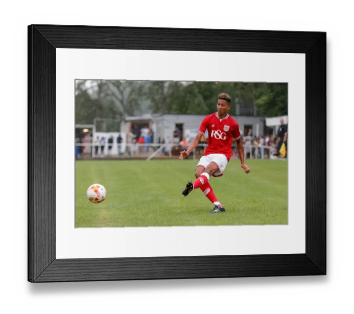 Framed Print : Bristol City FC: Lloyd Kelly in Action during Pre-Season Community Match vs. Brislington Framed Print : Bristol City FC: Lloyd Kelly in Action during Pre-Season Community Match vs. Brislington
