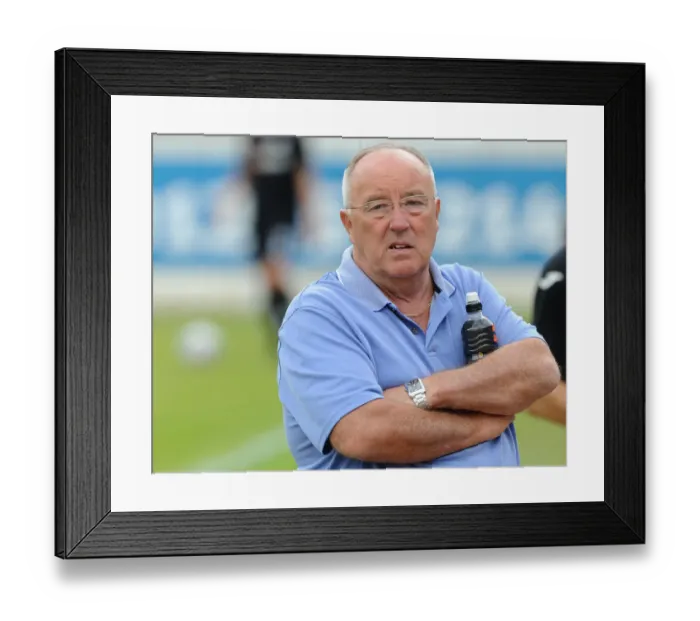 Framed Print : Bristol City Director, Keith Burt Overseeing Pre-Season Friendly at Twerton Park (Bath City vs. Bristol City, July 2015)