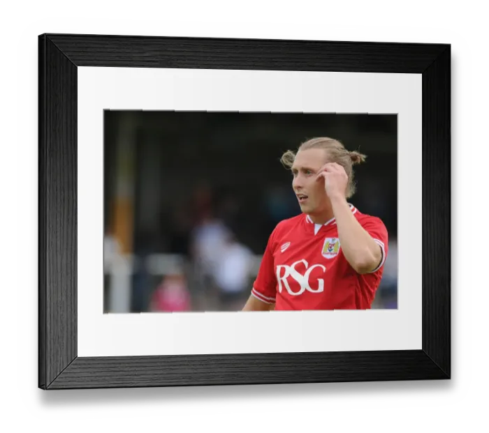 Framed Print : Bristol City's Luke Freeman in Action during Pre-Season Friendly vs Bath City (2015)
