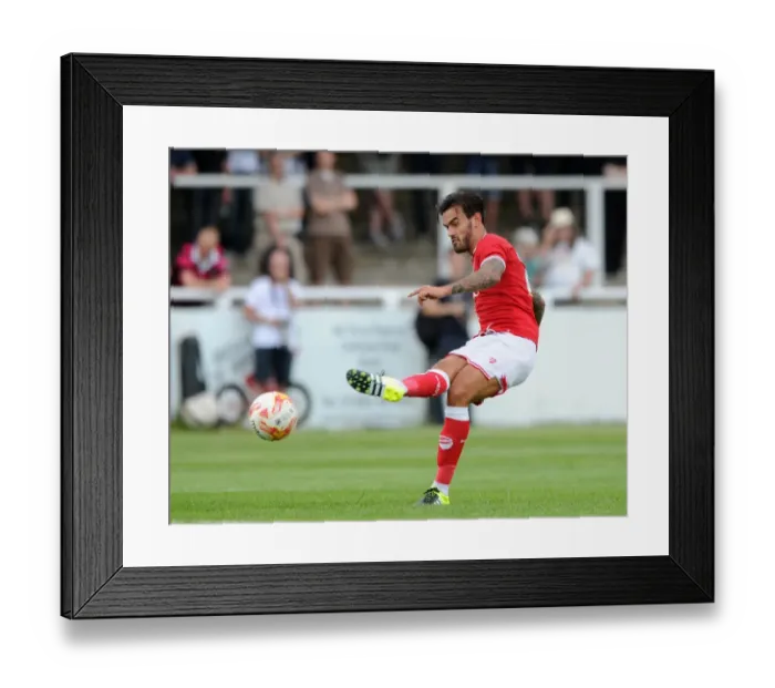 Framed Print : Marlon Pack of Bristol City in Action against Bath City at Twerton Park (2015)