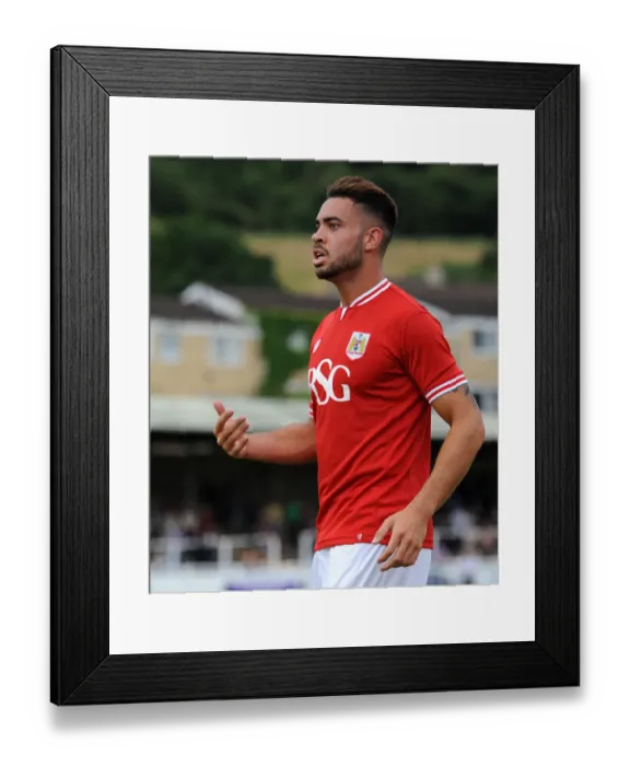 Framed Print : Derrick Williams in Action: Bristol City's Pre-Season Victory over Bath City at Twerton Park, 2015 Framed Print : Derrick Williams in Action: Bristol City's Pre-Season Victory over Bath City at Twerton Park, 2015