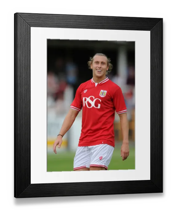 Framed Print : Bristol City's Luke Freeman in Action against Bath City at Twerton Park (2015)
