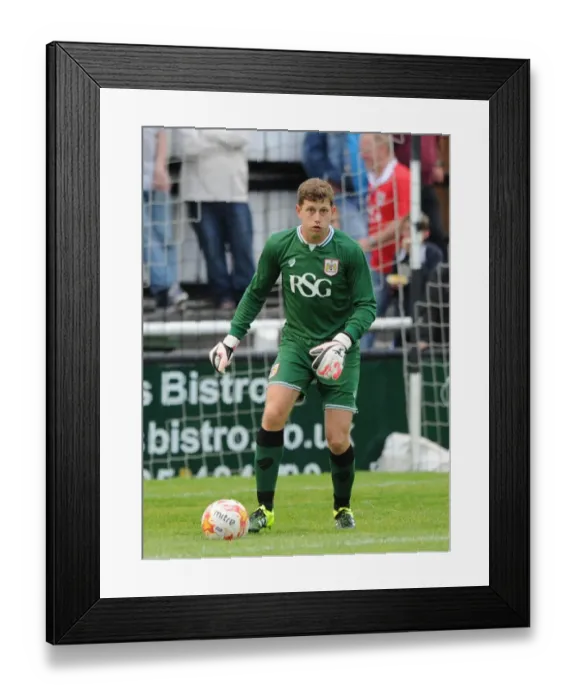 Framed Print : Frank Fielding's Spectacular Save at Twerton Park: Bristol City Goalkeeper in Action Against Bath City, 2015