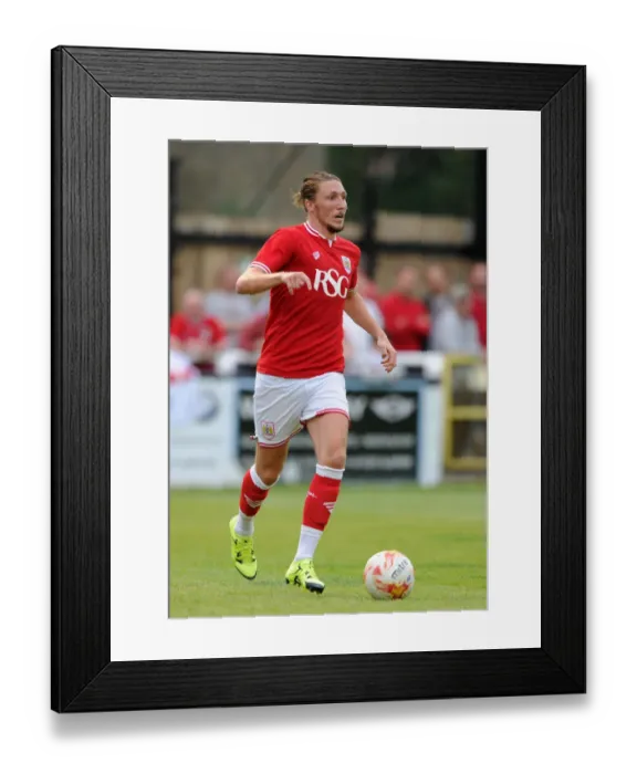 Framed Print : Bristol City's Luke Ayling in Pre-Season Action against Bath City at Twerton Park (July 2015)