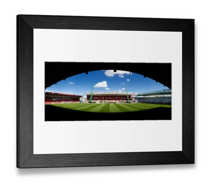 Framed Print : Ashton Gate Stadium: Raising the Dolman Stand Roof Extension