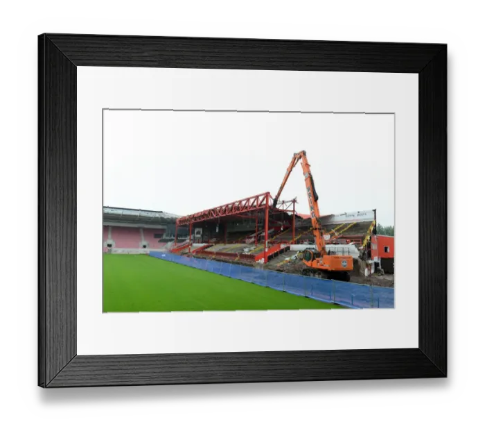 Framed Print : Ashton Gate Stadium: Demolition of the Old Williams Stand (July 2015)