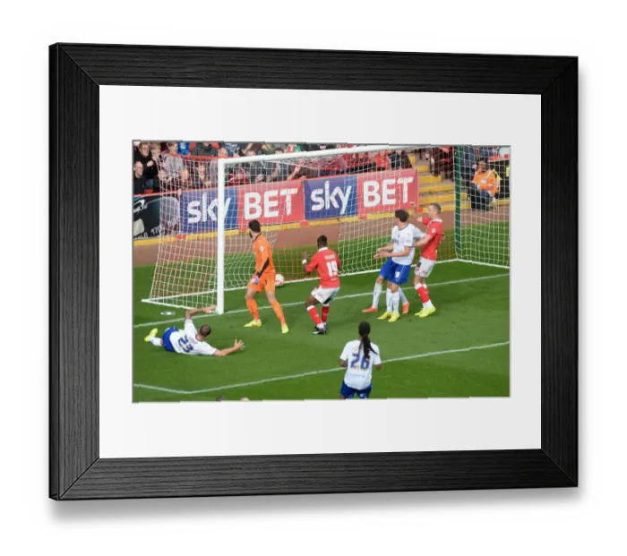 Framed Print : Bristol City's Unexpected Victory: Ian Evatt's Own Goal Seals Chesterfield's Fate