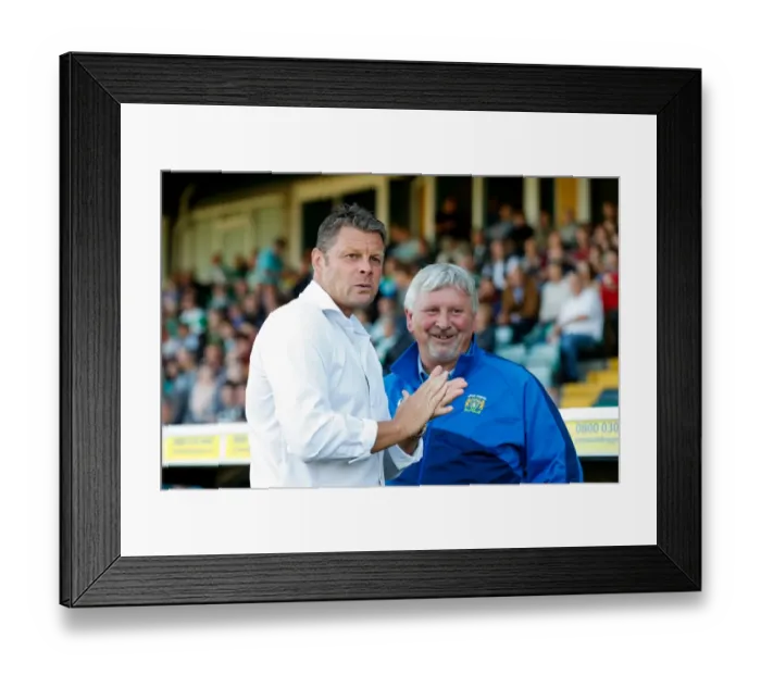 Framed Print : Steve Cotterill and Paul Sturrock in Deep Discussion Ahead of Yeovil Town vs. Bristol City Pre-Season Clash Framed Print : Steve Cotterill and Paul Sturrock in Deep Discussion Ahead of Yeovil Town vs. Bristol City Pre-Season Clash