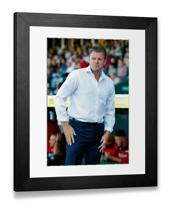 Framed Print : Bristol City FC: Steve Cotterill Watches as City Face Yeovil Town in Pre-Season Friendly, 2015