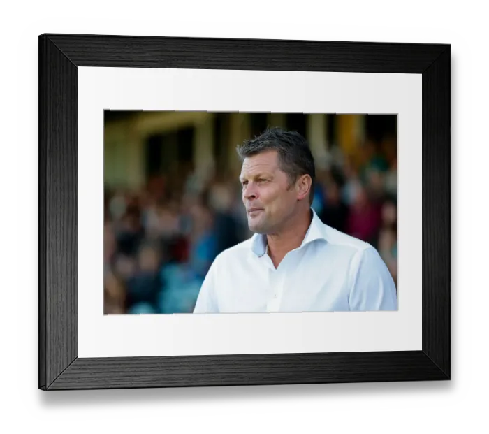 Framed Print : Steve Cotterill Observes: Bristol City vs. Yeovil Town, July 2015 (Pre-Season Friendly at Huish Park Stadium)