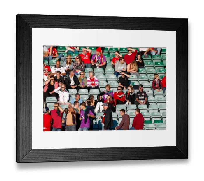Framed Print : Bristol City Fans in Action at Huish Park Stadium during Yeovil Town vs. Bristol City Pre-Season Friendly, 2015 Framed Print : Bristol City Fans in Action at Huish Park Stadium during Yeovil Town vs. Bristol City Pre-Season Friendly, 2015