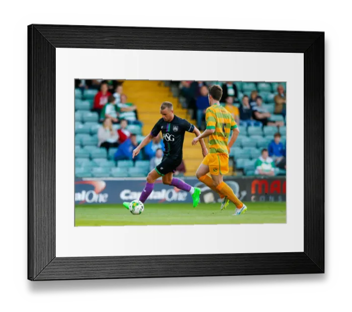 Framed Print : Bristol City Takes on Yeovil Town in Pre-Season Friendly at Huish Park Stadium (July 30, 2015)