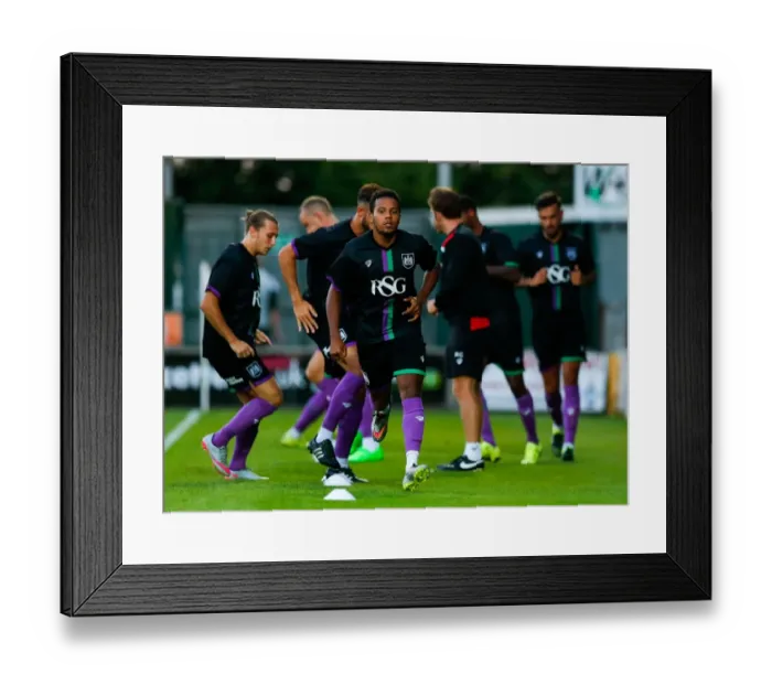 Framed Print : Bristol City's Korey Smith Warming Up at Huish Park Stadium (Yeovil Town vs. Bristol City, Pre-Season Friendly, 2015)