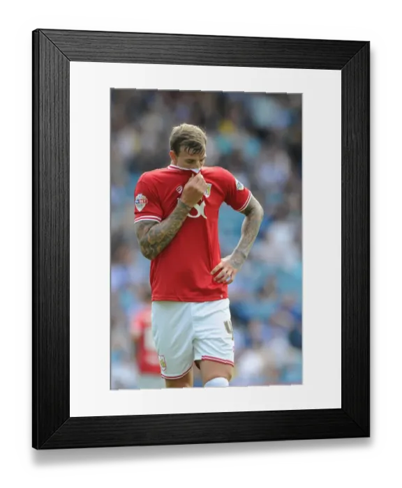 Framed Print : Aden Flint's Disappointment: Sheffield Wednesday vs. Bristol City, 08-08-2015