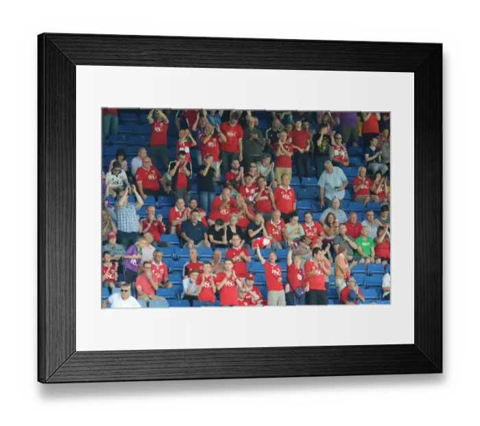 Framed Print : Bristol City Fans at Hillsborough Stadium during Sheffield Wednesday vs. Bristol City Match, Sky Bet Championship (August 8, 2015)