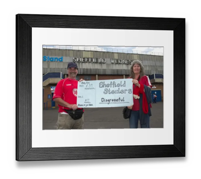 Framed Print : Bristol City Fans Protest Ticket Prices at Sheffield Wednesday Match, Sky Bet Championship (August 2015) Framed Print : Bristol City Fans Protest Ticket Prices at Sheffield Wednesday Match, Sky Bet Championship (August 2015)