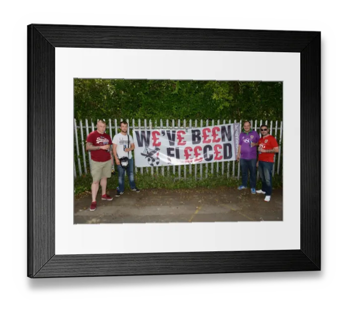 Framed Print : Protesting Fans at Sheffield Wednesday vs. Bristol City: Sky Bet Championship Match