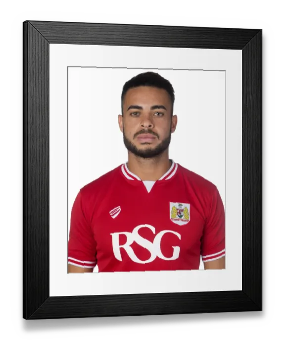 Framed Print : Bristol City Football Club: Derrick Williams Training Focus, 2015 Framed Print : Bristol City Football Club: Derrick Williams Training Focus, 2015