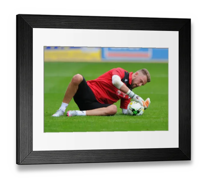 Framed Print : Bristol City's Ben Hamer in Action against Luton Town, Capital One Cup 2015 Framed Print : Bristol City's Ben Hamer in Action against Luton Town, Capital One Cup 2015