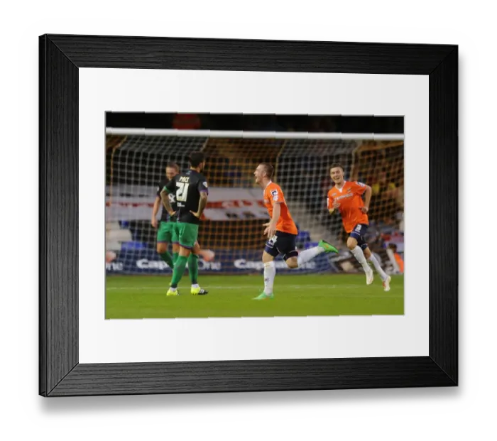 Framed Print : Jack Marriott's Goal Gives Luton Town 1-0 Lead Over Bristol City, Capital One Cup 2015 Framed Print : Jack Marriott's Goal Gives Luton Town 1-0 Lead Over Bristol City, Capital One Cup 2015