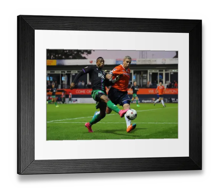 Framed Print : Jonathan Kodjia vs Steve McNulty: Battle for the Ball - Luton Town vs Bristol City, 2015 Framed Print : Jonathan Kodjia vs Steve McNulty: Battle for the Ball - Luton Town vs Bristol City, 2015
