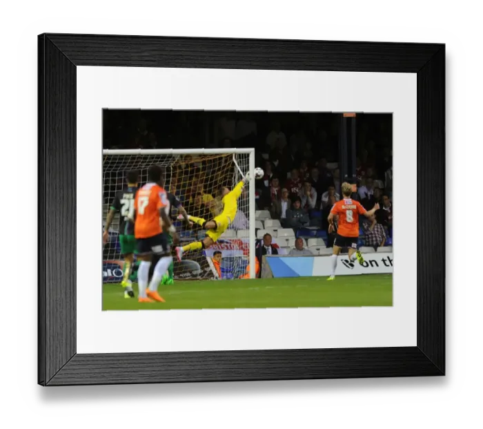 Framed Print : Bristol City's Ben Hamer Makes a Save in Luton Town Clash, Capital One Cup 2015 Framed Print : Bristol City's Ben Hamer Makes a Save in Luton Town Clash, Capital One Cup 2015