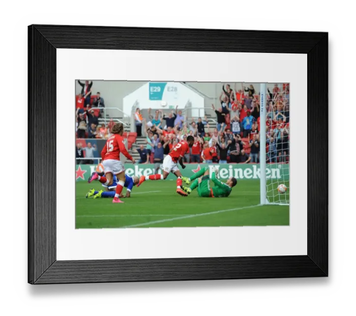 Framed Print : Jonathan Kodjia's Stunner: 1-0 Win for Bristol City Against Brentford (August 15, 2015) Framed Print : Jonathan Kodjia's Stunner: 1-0 Win for Bristol City Against Brentford (August 15, 2015)