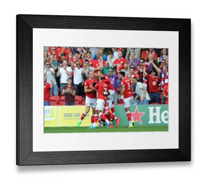 Framed Print : Jonathan Kodjia's Stunner: Bristol City Takes 1-0 Lead Against Brentford, 2015 Framed Print : Jonathan Kodjia's Stunner: Bristol City Takes 1-0 Lead Against Brentford, 2015