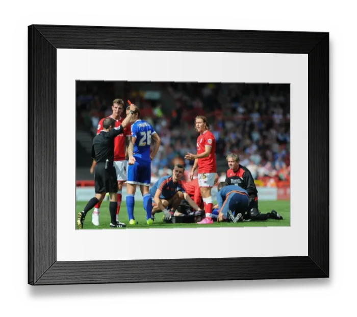 Framed Print : Bristol City vs Brentford: Luke Freeman Red Card (150815) Framed Print : Bristol City vs Brentford: Luke Freeman Red Card (150815)