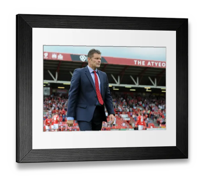 Framed Print : Steve Cotterill Leads Bristol City in Sky Bet Championship Clash Against Brentford