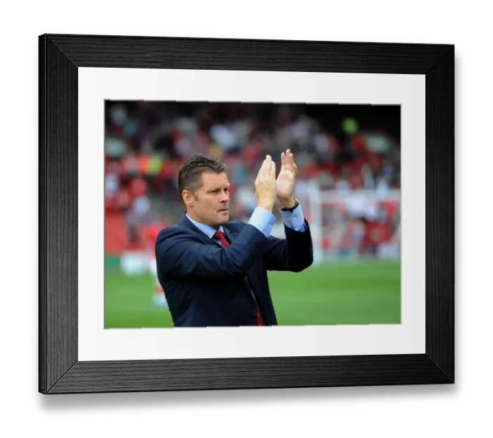 Framed Print : Steve Cotterill Leads Bristol City in Sky Bet Championship Clash Against Brentford at Ashton Gate